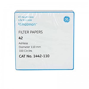 Papel filtro sin cenizas grado 42; 110 mm 1442-110